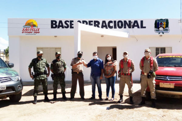 SÃO FÉLIX: Prefeito Marlen entrega Base Operacional do Corpo de Bombeiro Militar e Polícia Militar Ambiental