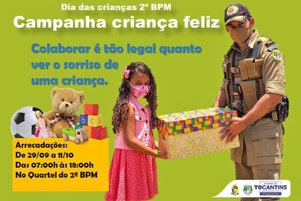 ARAGUAÍNA: Polícia Militar do Tocantins lança a campanha Criança Feliz