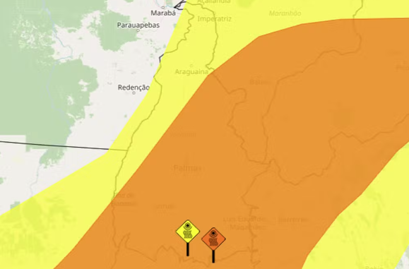 Tocantins tem dois alertas cobrindo quase todo estado e umidade do ar pode cair a 12%